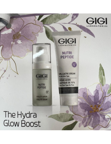 Комплект GIGI Hydra Glow Boost - Серум с пептиди-30мл и Крем с 10% млечна киселина-50мл