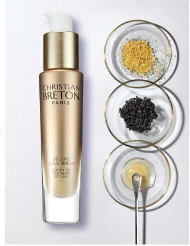 CHRISTIAN BRETON - DELUXE RADIANCE GOLD & CAVIAR SERUM Озаряващ серум с 3 вида хайвер и течно злато 30ml