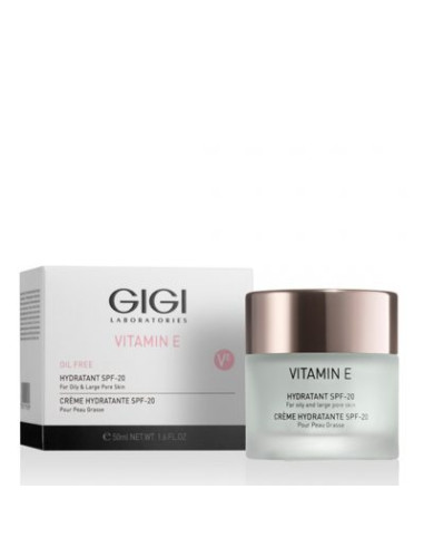 GIGI VITAMIN E - Хидратиращ крем с вит.C за мазна кожа и широки пори SPF20- 50мл