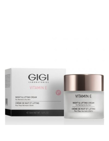 GIGI VITAMIN E - Нощен крем с вит.С с лифтинг ефект за мормална и суха кожа - 50мл