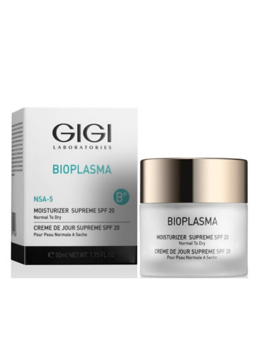 GIGI BIOPLASMA - Хидратиращ крем с SPF20 за нормална и суха кожа - 50мл